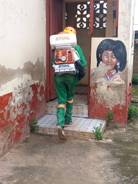 Disinfection and fumigation of potential sources of Infection