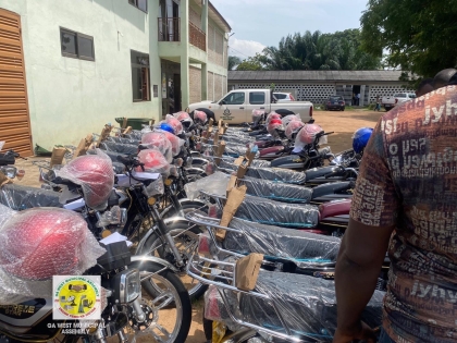 GWMA PRESENTS MOTOR BIKES TO ASSEMBLY MEMBERS