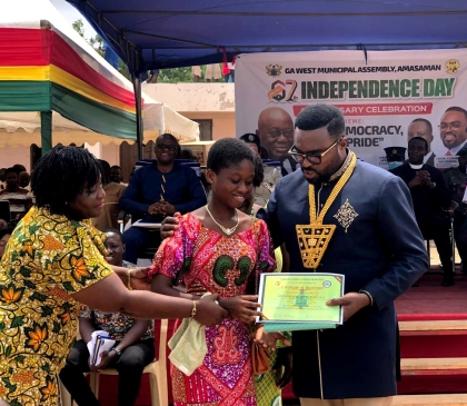 Ga West Municipal Assembly Marks The 67th Independence Day At Nsakina MA Basic School.