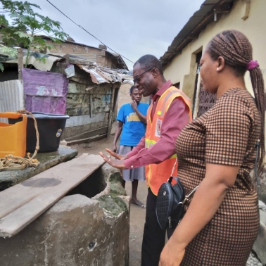  House to house Hazard identification within Amasaman Zongo. By Nadmo