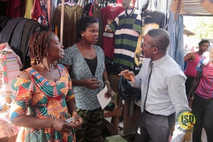 Minister of Information joins ISD Ga West Team on E-LEVY Sensitization in Amasaman