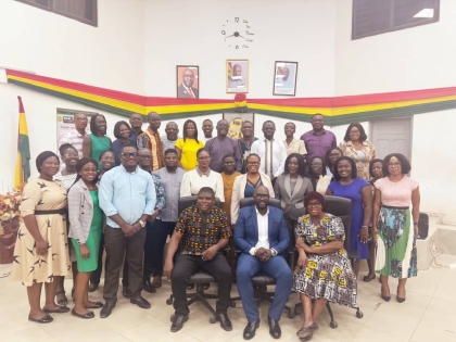 Hon. John Desmond Sowah Nai meets with Management of the Assembly