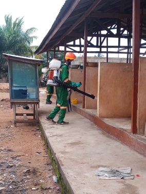 Disinfection and fumigation of potential sources of Infection