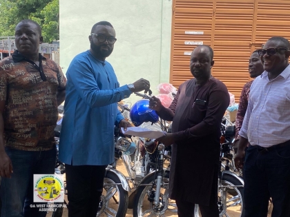 GWMA PRESENTS MOTOR BIKES TO ASSEMBLY MEMBERS