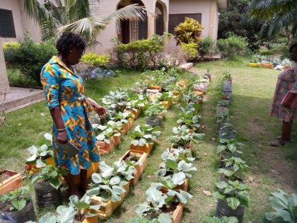 Training of Staff and Farmers on Container Gardening on 28/ 08/2023
