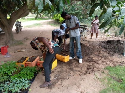 Training of Staff and Farmers on Container Gardening on 28/ 08/2023