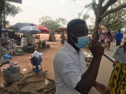 Sensitisation and Evacuation of hawkers on the streets and pavements within  Amasaman