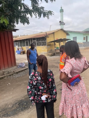  House to house Hazard identification within Amasaman Zongo. By Nadmo