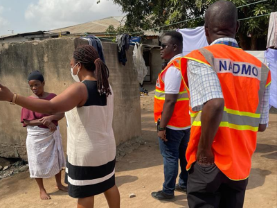 Fire Education and Inspection of Fire Extinguishers around Mayera Faase By NADMO
