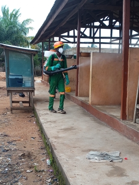 Disinfection and fumigation of potential sources of Infection